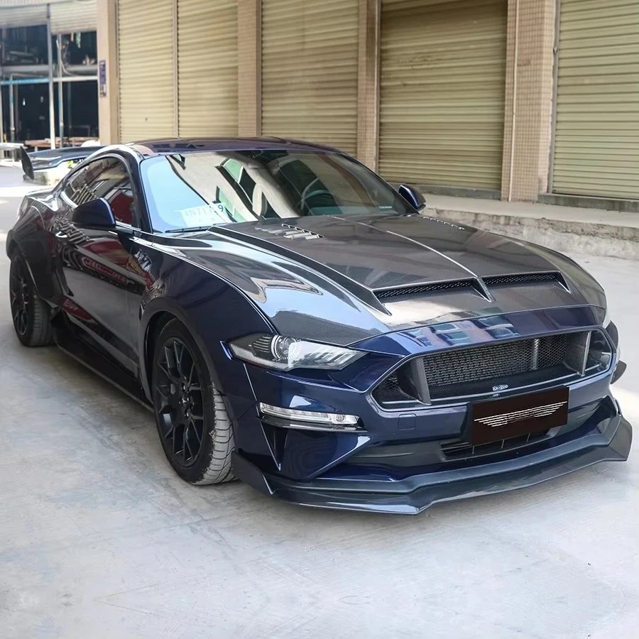 New Carbon Fiber Bonnet for 2018-2023 Black Bolt-On Hood with Bolts Included